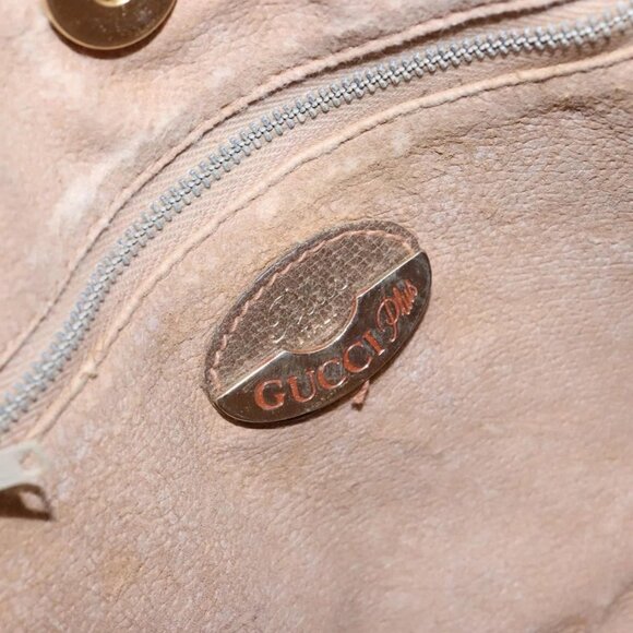 GUCCI GG Plus Supreme Shoulder Bag PVC Beige Gold Auth 137701 - Picture 9 of 16
